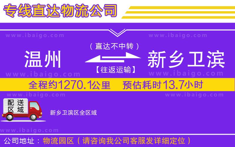 溫州到新鄉(xiāng)衛(wèi)濱區(qū)貨運(yùn)專線