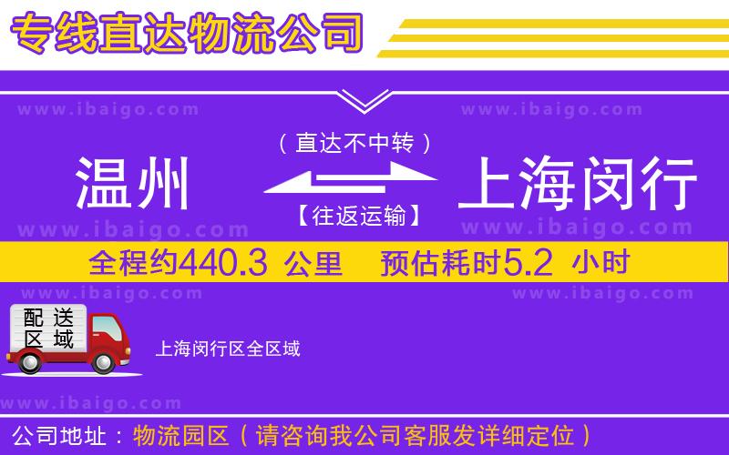 溫州到上海閔行區(qū)貨運(yùn)專線