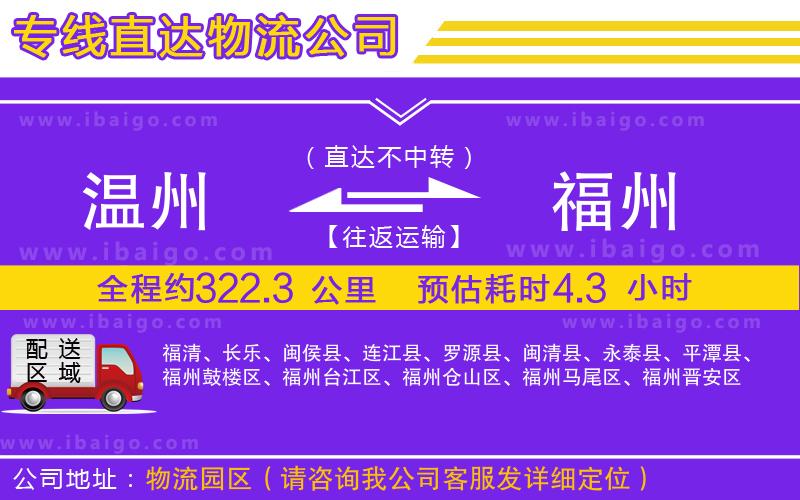 溫州到福州貨運專線