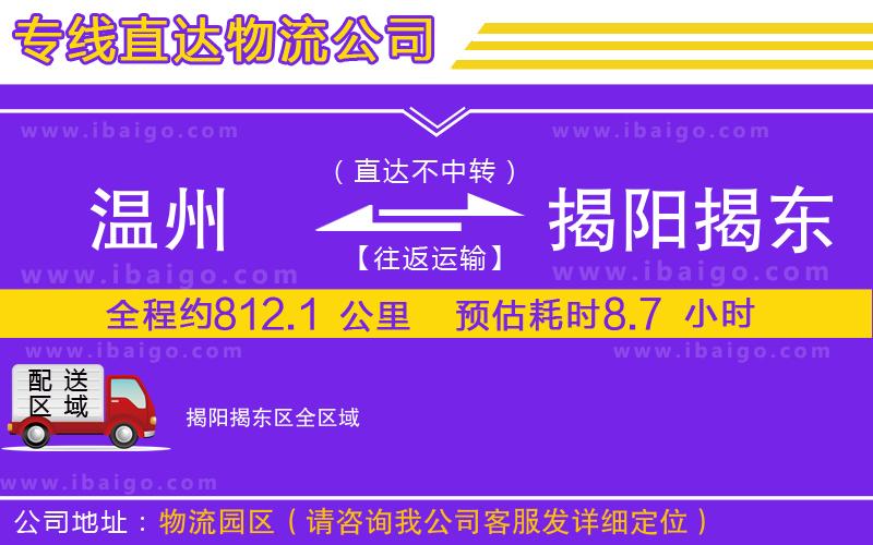 溫州到揭陽揭東區(qū)物流專線